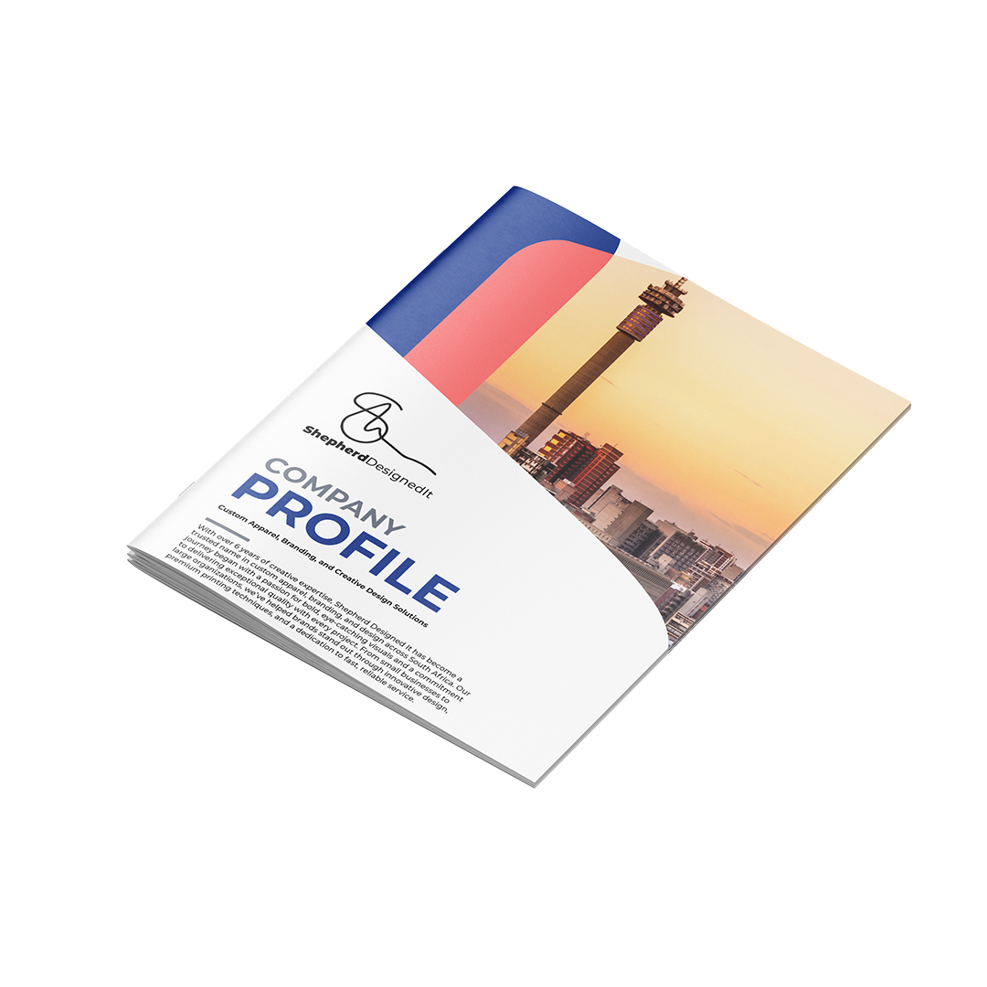Make a powerful first impression with professional company profile design from Shepherd Designed It. We create visually compelling, conversion-focused profiles for businesses across South Africa. Call +27 68 827 6767 today.