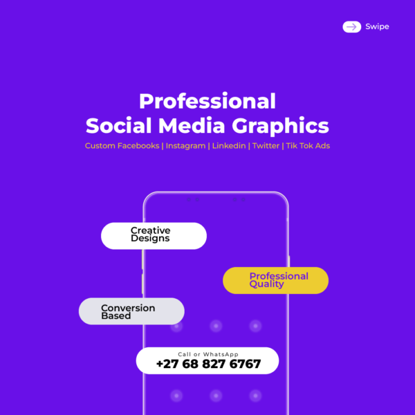 Social media graphics Johannesburg custom designs from R350