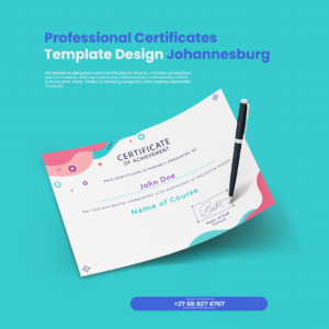 Professional Certificates Template Design Johannesburg – Editable, Print-Ready Certificate Template