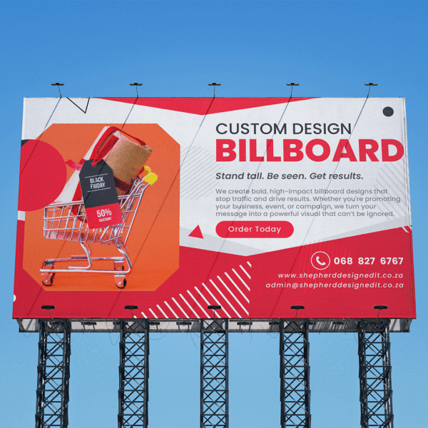 Professional billboard design in Gauteng from R500
